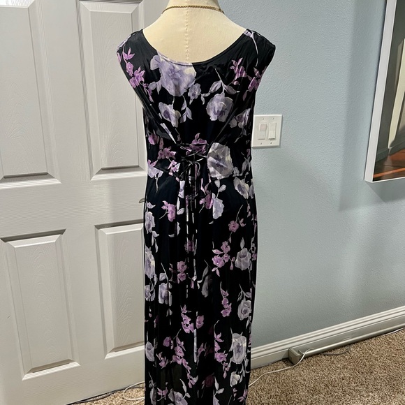 Summer sleeveless purple floral maxi - Picture 5 of 7